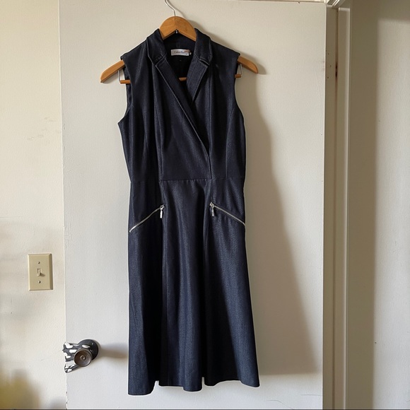 Calvin Klein | Dresses | Denim Wrap Dress | Poshmark
